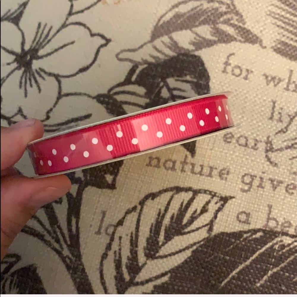 Pink and white Polka Dots Ribbon